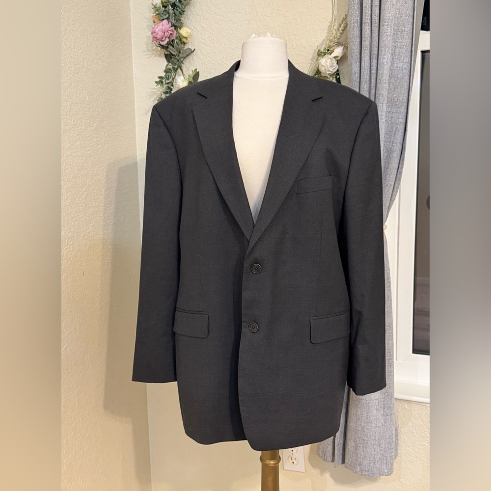 NEW BROOKS BROTHERS 346 Stretch Dark Gray Suit Jacket Size 46R -Retails $648 - Picture 1 of 9